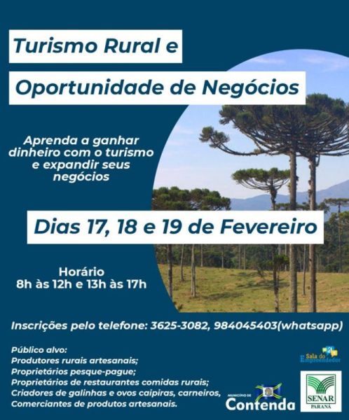 Turismo Rural é tema de curso em Contenda