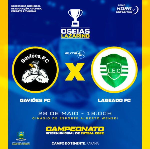 CAMPEONATO INTERMUNICIPAL DE FUTSAL TAÇA OSEIAS LAZARINO SERÁ REALIZADO NESTE SÁBADO (28)