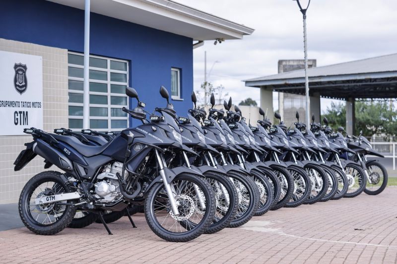 <strong>Guarda Municipal de Araucária adquire 12 novas motos para grupamento tático</strong>