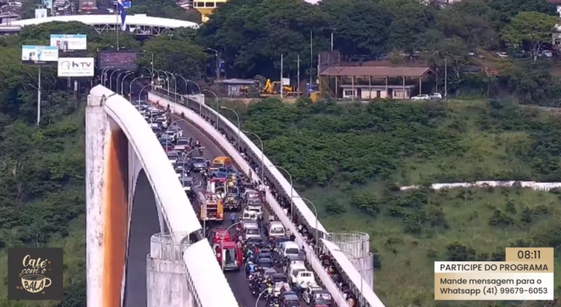 Acidente na Ponte da Amizade deixa vítima fatal