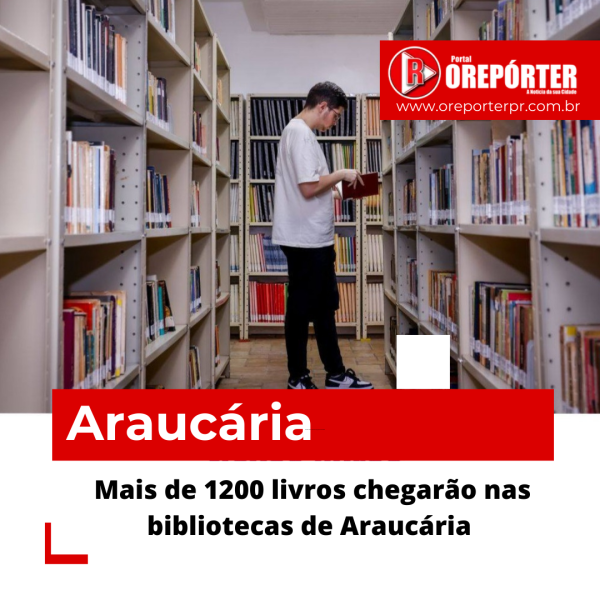 Mais de 1200 livros chegarão nas bibliotecas de Araucária