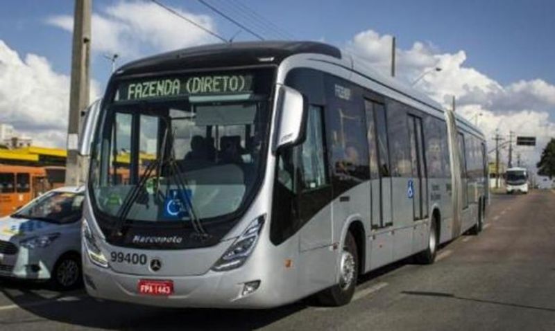 Viação Leblon testa ônibus superarticulado em Fazenda Rio Grande