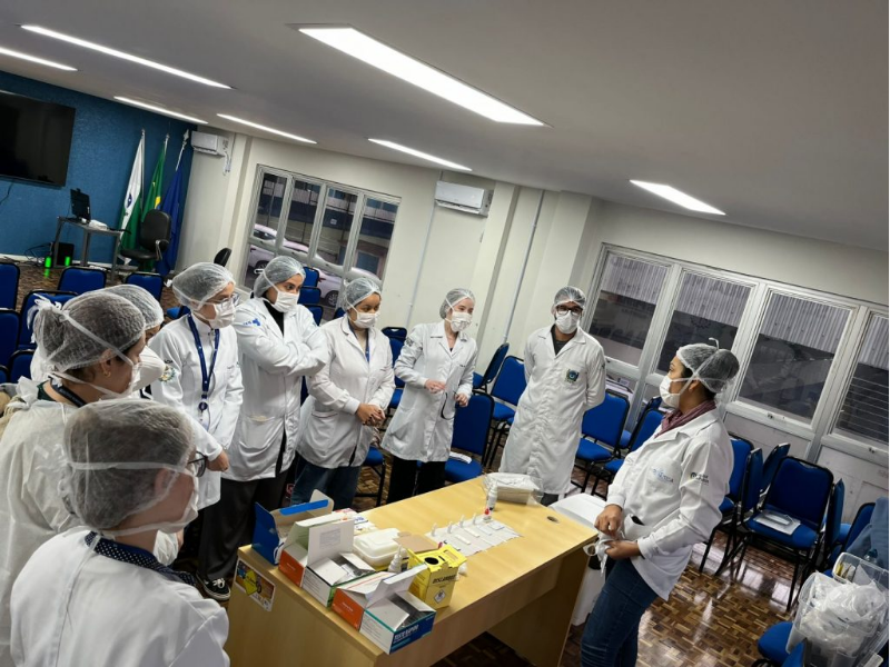 NUTES de São José dos Pinhais realiza capacitação em Testes Rápidos